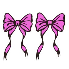 2 X Tatuajes TEMPORALES Lazo Rosa Larga Duración Impermeables segunda mano  Embacar hacia Mexico