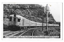 Primeiro trem elétrico, Sydney para Brooklyn, NSW, Austrália, cartão postal, década de 1960, Val comprar usado  Enviando para Brazil