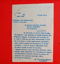 1944 foglio prot. usato  Portogruaro