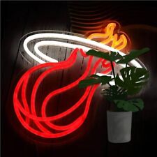 Usado, Luz decorativa logotipo equipe placa de LED esportiva Miami Heat comprar usado  Enviando para Brazil