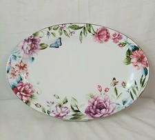 Bandeja/prato de porcelana oval floral Grace Teaware 14* comprar usado  Enviando para Brazil