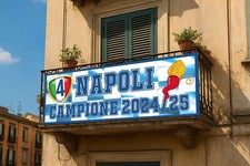 Striscione napoli campione usato  Giugliano in Campania