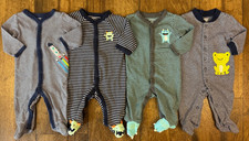 Macacão Carters bebê menino 3 meses dormir roupas dormir e brincar monstros comprar usado  Enviando para Brazil