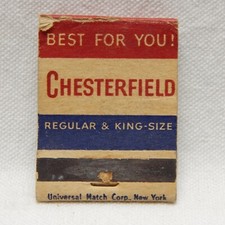 Chesterfield cigarettes matchb for sale  Woodstock