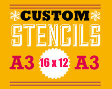 estêncil personalizado A3 - personalizado - logotipo ou design comprar usado  Enviando para Brazil