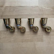 Vintage brass castors for sale  LONDON