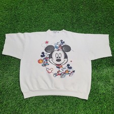 Moletom Mickey Mouse Vintage Feminino Extra Grande 25x24 Branco EUA comprar usado  Enviando para Brazil