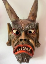 Holzmaske perchtenmaske krampu gebraucht kaufen  Ravensburg