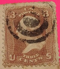 Sobre franqueo Washington de Estados Unidos 1867, G 3 quilates cancelación (06-3) segunda mano  Embacar hacia Mexico