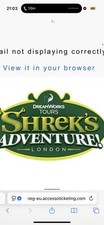 Shrek adventures ticket for sale  BIRMINGHAM