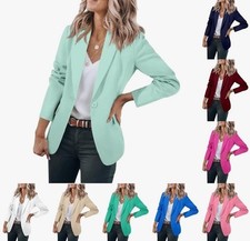 Jaqueta primavera verão blazer feminina leve fina escritório negócios um botão comprar usado  Enviando para Brazil