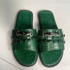 Sandálias masculinas de luxo pele de couro genuíno - 100% feitas à mão, verde tamanho 12EUA EU 46 comprar usado Sandálias masculinas de luxo pele de couro genuíno - 100% feitas à mão, verde tamanho 12EUA EU 46 comprar usado  Enviando para Brazil