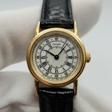 Citizen Feminino Vintage 20mm Tom Dourado com Numerais Romanos Pequeno Relógio de Quartzo comprar usado  Enviando para Brazil