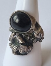 Schöner silberring schwarzer gebraucht kaufen  Ebhausen