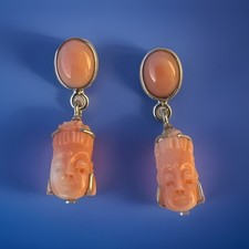 Orecchino buddha corallo usato Orecchino buddha corallo usato  Torre del Greco