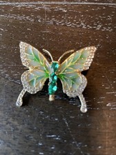 Green butterfly brooch for sale  Melbourne