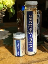 2 etiquetas de papel vintage de frascos de tubo de vidro Alka-Seltzer comprar usado  Enviando para Brazil