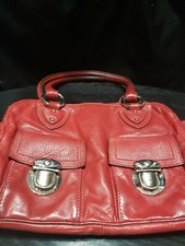 BOLSA BLAKE DE LUXO VINTAGE ORIGINAL AUTÊNTICA MARC JACOBS COURO VERMELHO PRATA HARDWARE comprar usado  Enviando para Brazil