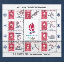 Timbres 1992 feuillet d'occasion  La Brède