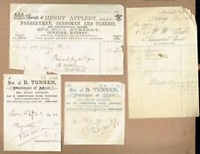 Victorian billheads four for sale  CAMBRIDGE