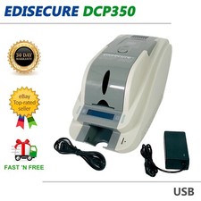 Impressora de crachá de cartão de identificação direta EDIsecure DCP350 USB com adaptador CA comprar usado  Enviando para Brazil