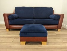 Sofa seater blue for sale  BRISTOL