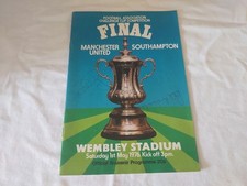 Programa final de la FA Cup 1976 firmado por Peter Osgood y Lou Macari + 2 otros segunda mano  Embacar hacia Mexico