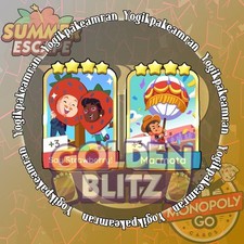 MONO_POLY_GO! ADESIVOS SAY STARWBERRY! & MARMOTA GOLDEN BLITZ EVENT 4⭐⭐⭐⭐ comprar usado  Enviando para Brazil