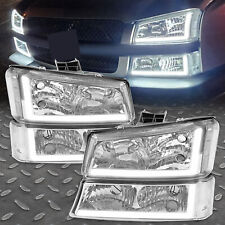 Faróis + luz de para-choque para 2003-2006 07 Chevrolet Silverado 1500 2500HD 3500, usado comprar usado  Enviando para Brazil