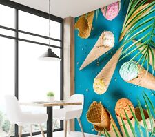 Używany, 3D Lody Salon I114 Tapeta Mural Samoprzylepna zdejmowana naklejka Coco na sprzedaż  Wysyłka do Poland