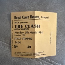 Clash gig ticket for sale  LIVERPOOL