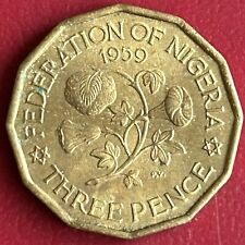 Nigeria three pence for sale  SLEAFORD