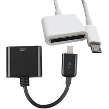Usado, Cabo adaptador de carregamento de dados 30 pinos fêmea para micro USB macho para iPhone iPod iPad comprar usado  Enviando para Brazil
