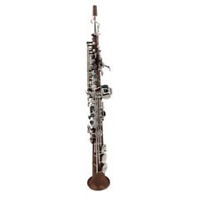Saxofone soprano reto Eastern Music dois pescoços pro bronze corpo prata teclas comprar usado  Enviando para Brazil