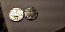 1951 Duas Varities Canadá C moedas de 5 centavos castor e minas de níquel Sudbury. comprar usado  Enviando para Brazil