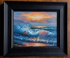 Framed seascape original for sale  East Petersburg