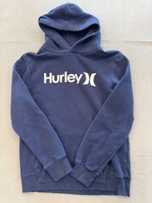 Moletom Hurley juvenil adolescente menino XL azul marinho logotipo de lã casual com capuz, usado comprar usado  Enviando para Brazil