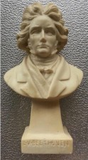 LUDWIG VAN BEETHOVEN, 1770-1827, IMPRESSIONANTE BUSTO DE PEDRA ENVIDRAÇADA. 8 3/4” DE ALTURA, 1.067 KG comprar usado  Enviando para Brazil