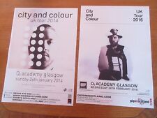 Usado, CITY AND COLOUR - COLLECTION x 2 SCOTTISH TOUR MEMORABILIA - CONCERT/GIG POSTERS comprar usado  Enviando para Brazil