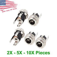 Fonte de alimentação DC soquete conector de montagem em painel fêmea soquete metal 5,5 x 2,1 mm comprar usado  Enviando para Brazil
