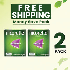 2 X cartuchos inaladores Ni-corette 15 mg 20 comprar usado  Enviando para Brazil