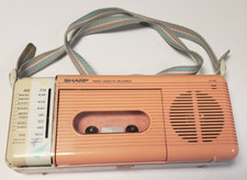 Gravador cassete rádio AM/FM antigo dos anos 80 Sharp QT-5P player testado funciona comprar usado  Enviando para Brazil