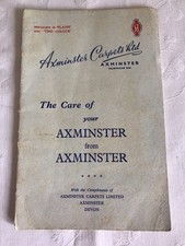 Vintage booklet axminster for sale Vintage booklet axminster for sale  CAMBRIDGE