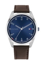 Relógio masculino Tommy Hilfiger mostrador azul, pulseira de couro marrom 1710458 novo comprar usado  Enviando para Brazil