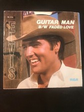 Elvis Presley Vinyl Record 1981 Guitar Man/Faded Love VGC Original Cover comprar usado  Enviando para Brazil