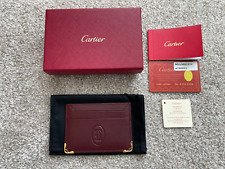 Porta-cartões duplo Cartier Must de Cartier couro enrolado L3001574 comprar usado  Enviando para Brazil