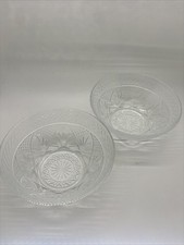 2 tigelas de salada/fruta vintage transparente Luminarc 5,5 pol. floral JG Durand Arcoroc comprar usado  Enviando para Brazil