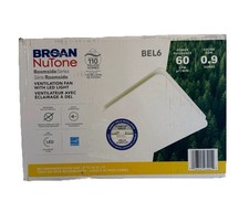 Ventilador de teto Broan BEL6 Roomside 60 CFM 0.9 Sone com luz LED, branco comprar usado  Enviando para Brazil