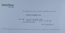 Einladung zur uraufführung gebraucht kaufen  Deutschland