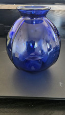 Blue glass vase for sale  Council Bluffs